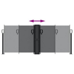 Berkfield Retractable Side Awning Black 100X1000 Cm - thumbnail 5