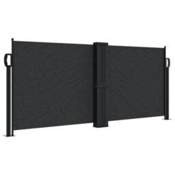 Berkfield Retractable Side Awning Black 100X1000 Cm - thumbnail 2