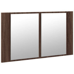 Walplus Led Bathroom Mirror Cabinet Brown Oak 80X12X45 Cm Acrylic - thumbnail 6