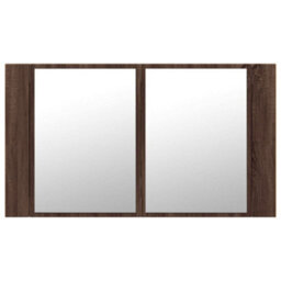 Walplus Led Bathroom Mirror Cabinet Brown Oak 80X12X45 Cm Acrylic - thumbnail 7