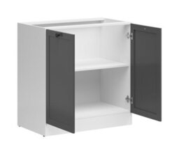 Impact Furniture 800mm Kitchen Base Unit Cabinet 2 Door 80Cm Cupboard Shaker Dark Grey Storage Junona - thumbnail 2