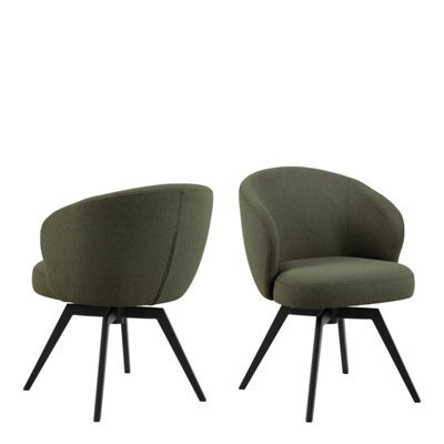 Furniture To Go Darlene Dining Chair With Armrest And Swivel Function In Green - image 1