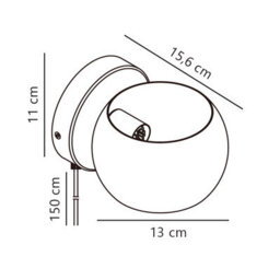 Nordlux Belir Metal Wall Light Adjustable Head Brown,plug In Or Mains - thumbnail 6