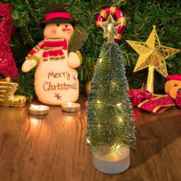 Amorly 3Pack Mini Artificial Tabletop Christmas Tree With Led Lights, Green Small Xmas Tree For Christmas Party & Home Decor - thumbnail 4
