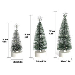 Amorly 3Pack Mini Artificial Tabletop Christmas Tree With Led Lights, Green Small Xmas Tree For Christmas Party & Home Decor - thumbnail 7