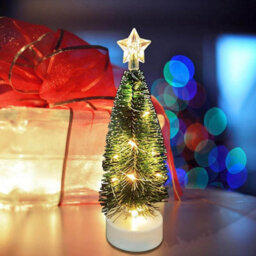 Amorly 3Pack Mini Artificial Tabletop Christmas Tree With Led Lights, Green Small Xmas Tree For Christmas Party & Home Decor - thumbnail 2