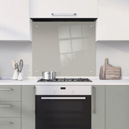 60 X 80Cm Chic Shadow Glass Kitchen Splashback Splatter Screen Pre Drilled Holes Wall Hanging Fixings Included - thumbnail 1