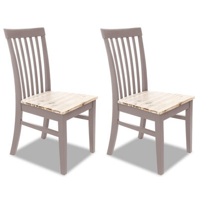 Statement Furniture Florence Highback Wooden Seat Chairs Set Of 2 - Truffle - image 1