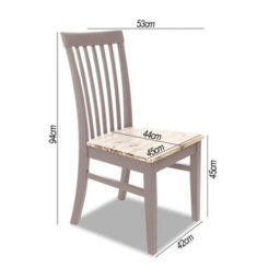 Statement Furniture Florence Highback Wooden Seat Chairs Set Of 2 - Truffle - thumbnail 4