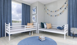 Arte Nemo Milk Chocolate Wooden Bunk Bed With Storage 90 X 190Cm - 2 Foam Bonnell Mattresses - thumbnail 5
