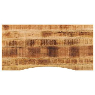Berkfield Desk Top With Curve 110X50X2.5 Cm Solid Wood Rough Mango - image 1