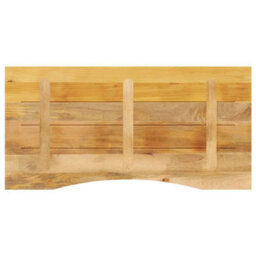 Berkfield Desk Top With Curve 110X50X2.5 Cm Solid Wood Rough Mango - thumbnail 5