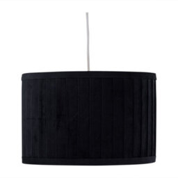 First Choice Lighting Sundance - Black Velvet Pleated 30Cm Lamp Shade With Gold Inner - thumbnail 6