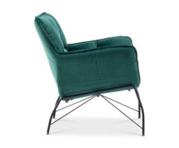 Velvet Emerald Green Eliana Accent Chair - thumbnail 6
