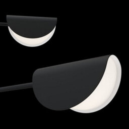 Luminosa Lighting Luminosa Mollis Modern Multi Arm Pendant Ceiling Light Black, Acrylic Shade - thumbnail 5