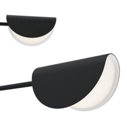 Luminosa Lighting Luminosa Mollis Modern Multi Arm Pendant Ceiling Light Black, Acrylic Shade - thumbnail 4