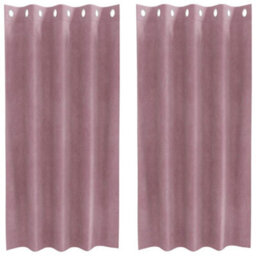 Berkfield Modern Blackout Curtains With Eyelets 2 Pcs Dark Pink Velvet