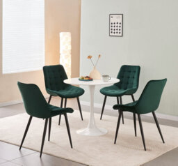 Mof Home Velvet Dining Chairs Set Of 4 Kitchen Chairs Dining Room Lounge Reception Chairs With Metal Legs For Living Room Bedroom - thumbnail 2