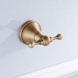 1 Towel Hook, Brass Cloth Hook For Coats And Clothes, For Kitchen, Bathroom And Bedroom Bathroom Accessories - thumbnail 4