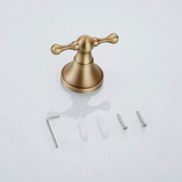 1 Towel Hook, Brass Cloth Hook For Coats And Clothes, For Kitchen, Bathroom And Bedroom Bathroom Accessories - thumbnail 7