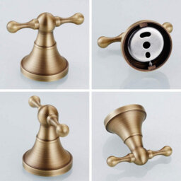 1 Towel Hook, Brass Cloth Hook For Coats And Clothes, For Kitchen, Bathroom And Bedroom Bathroom Accessories - thumbnail 5
