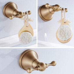 1 Towel Hook, Brass Cloth Hook For Coats And Clothes, For Kitchen, Bathroom And Bedroom Bathroom Accessories - thumbnail 6