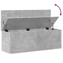 Berkfield Storage Box Concrete Grey 102X35X35 Cm Engineered Wood - thumbnail 8