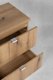 Impact Furniture Bathroom Vanity Unit With Basin 600mm Worktop Wall Cabinet Oak Storage Narrow Slim Drawers Nova - thumbnail 6