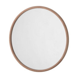 Yearn Large Round Solid Oak Wall Mirror 90Cm - thumbnail 2