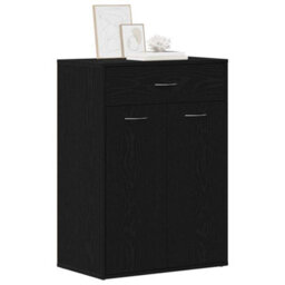 Walplus Shoe Rack With Drawer Black Oak 60 X 35 X 84 Cm Engineered Wood - thumbnail 3