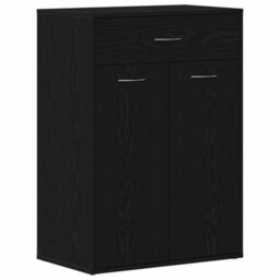 Walplus Shoe Rack With Drawer Black Oak 60 X 35 X 84 Cm Engineered Wood - thumbnail 2