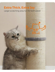 LEDREM Cat Scratching Post,85 Cm Tall Cat Scratcher For Medium And Large Cats,furniture Scratching Deterrent Sisal Scratch Pole - thumbnail 2