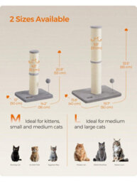 LEDREM Cat Scratching Post,85 Cm Tall Cat Scratcher For Medium And Large Cats,furniture Scratching Deterrent Sisal Scratch Pole - thumbnail 5
