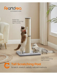LEDREM Cat Scratching Post,85 Cm Tall Cat Scratcher For Medium And Large Cats,furniture Scratching Deterrent Sisal Scratch Pole - thumbnail 1