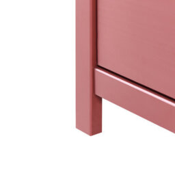 Wyld And Coco Burgundy 6-Drawer Chest In Solid Pine - Scandinavian Style Storage Cabinet For Living Room And Bedroom - thumbnail 7