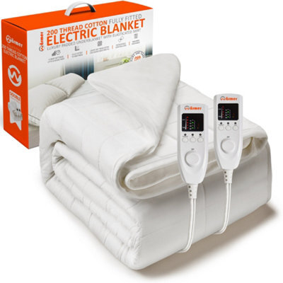Warmer Wärmer 200 Thread Cotton Fully Fitted Electric Blanket - Super King - image 1