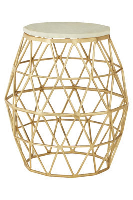 Orsina Templar Aluminium And Stone Side Table - image 1
