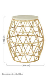 Orsina Templar Aluminium And Stone Side Table - thumbnail 5