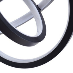 Living And Home Black Modern Rotating Adjustable 3 Rings Led Floor Lamp With Foot Switch - thumbnail 5