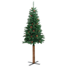 Vidaxl Slim Christmas Tree Green 180 Cm Pvc And Solid Pine Wood - thumbnail 5