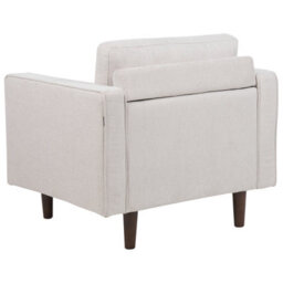 Beliani Armchair Nurmo Fabric Light Beige - thumbnail 6