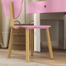 Aiyaplay Kids Desk And Chair Set, Children Writing Table With Drawer, Pink - thumbnail 8