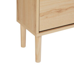 Wyld And Coco Shoe Storage Cabinet Light Brown, 2 Compartments, Space-Saving Hallway Unit W80 X D24 X H90Cm - thumbnail 9