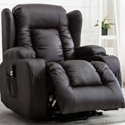 SquareBoxx Soho 10 In 1 Recliner Armchair With Swivel, Tilt Heated And Massage Functionality - thumbnail 1