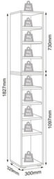 Vcm Shelf Shoe Cabinet Shoe Shelf Salia B30 - thumbnail 4