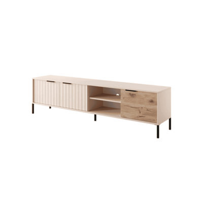 Arte Sleek Rave Tv Stand (H)540mm (W)2030mm (D)400mm - Contemporary Chic With Mdf Ripple - image 1