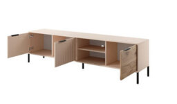 Arte Sleek Rave Tv Stand (H)540mm (W)2030mm (D)400mm - Contemporary Chic With Mdf Ripple - thumbnail 2