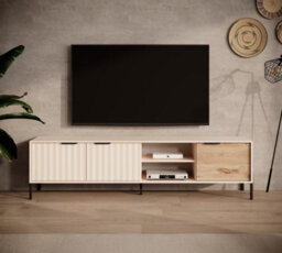 Arte Sleek Rave Tv Stand (H)540mm (W)2030mm (D)400mm - Contemporary Chic With Mdf Ripple - thumbnail 3