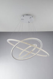 Luminosa Lighting Luminosa Bryant Led 3 Ring Pendant Ceiling Light White 6840Lm 3000K 80X2+40X2Cm - thumbnail 2