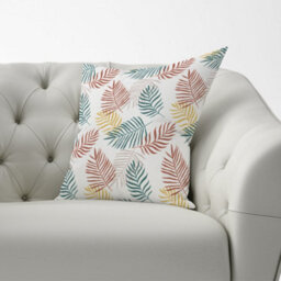 Warren Reed Designer Palm Branches In Natural Colors Cushions 60Cm X 60Cm - thumbnail 2